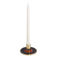 Alta Candle Holder in Brass with Precious Stone, Viya by Vikram Goyal