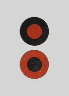 Alta Coasters - Set of 2 in Brass with Semi Precious Stone, Viya by Vikram Goyal