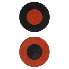 Alta Coasters - Set of 2 in Brass with Semi Precious Stone, Viya by Vikram Goyal