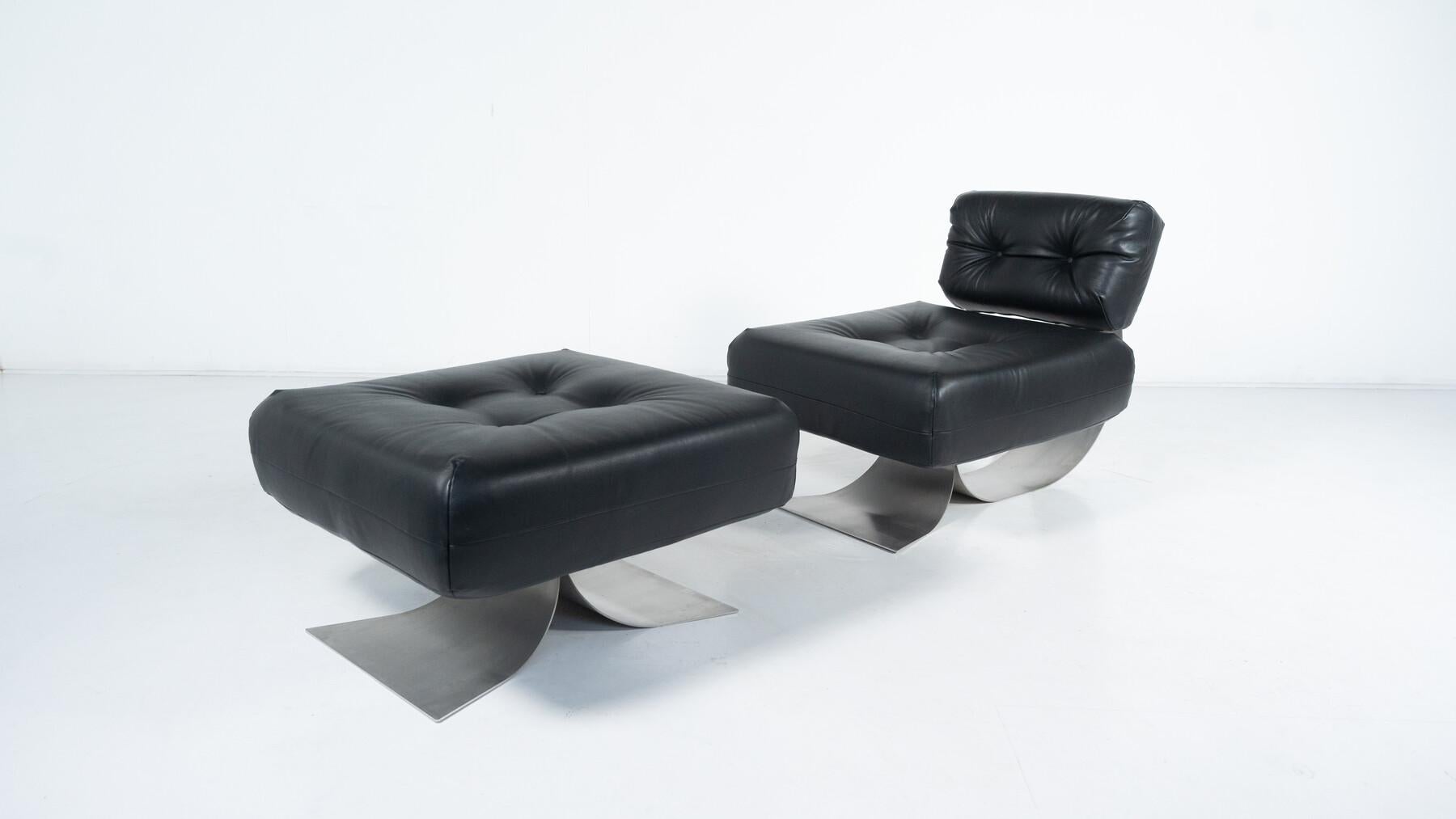 Loungesessel und Ottomane „Alta“ von Oscar Niemeyer für Mobilier International im Zustand „Gut“ in Brussels, BE