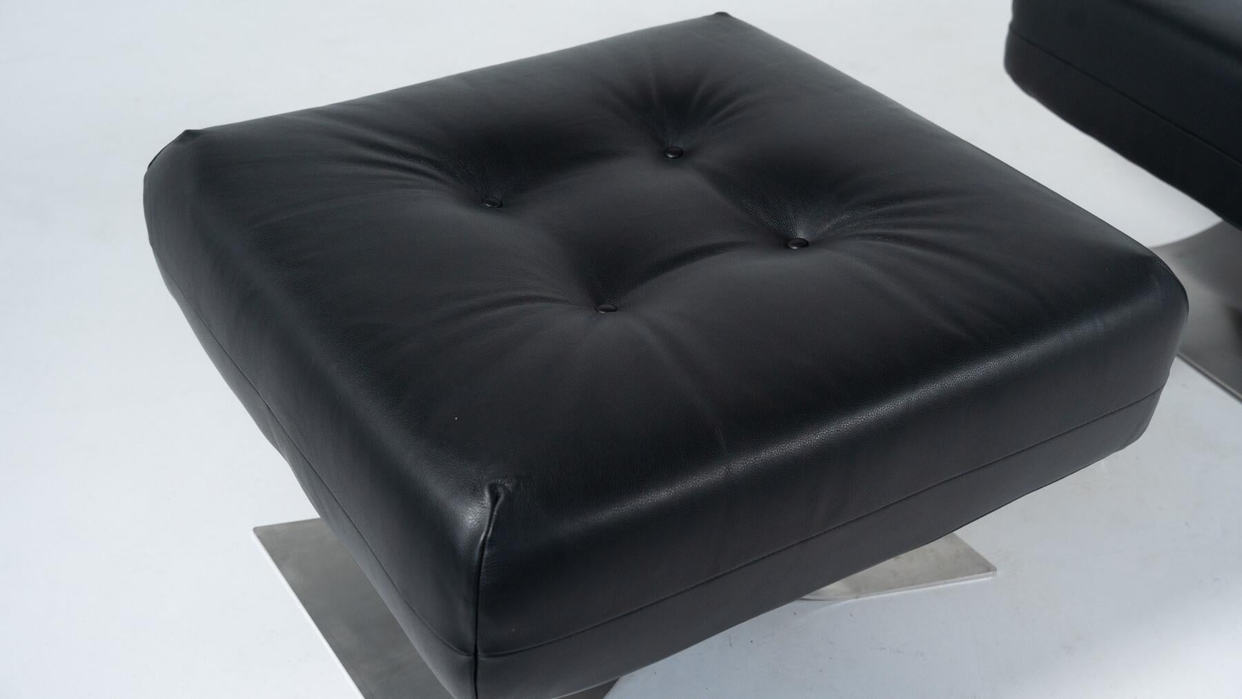 Loungesessel und Ottomane „Alta“ von Oscar Niemeyer für Mobilier International (20. Jahrhundert)