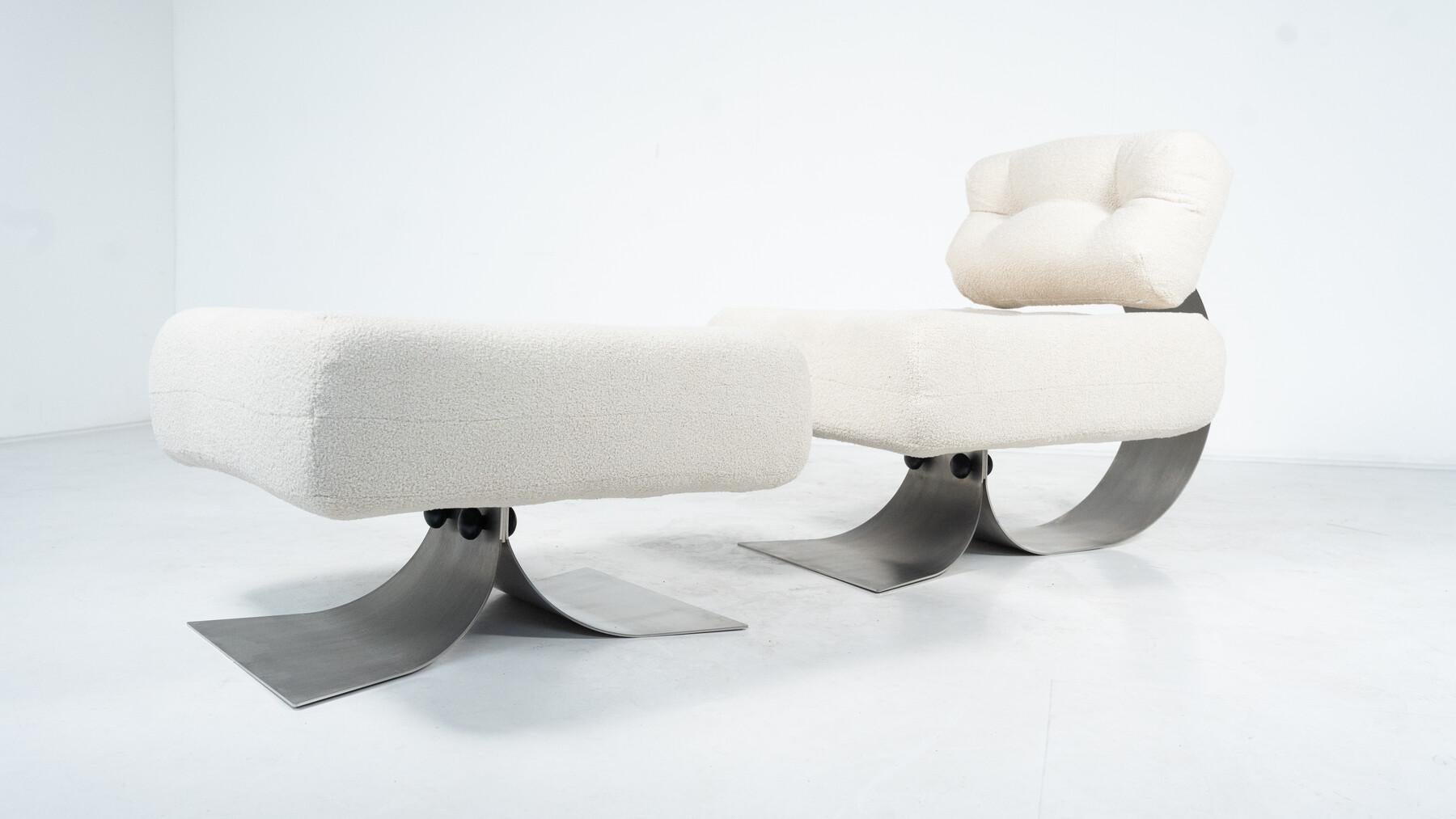 Loungesessel und Ottomane „Alta“ von Oscar Niemeyer für Mobilier International 8
