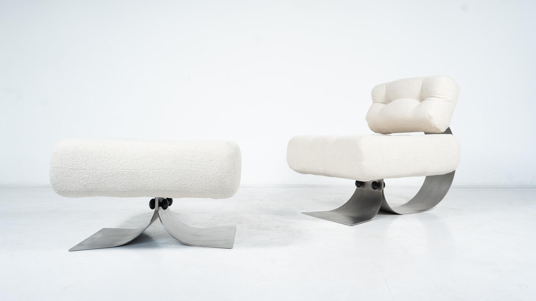 Loungesessel und Ottomane „Alta“ von Oscar Niemeyer für Mobilier International (Moderne der Mitte des Jahrhunderts)