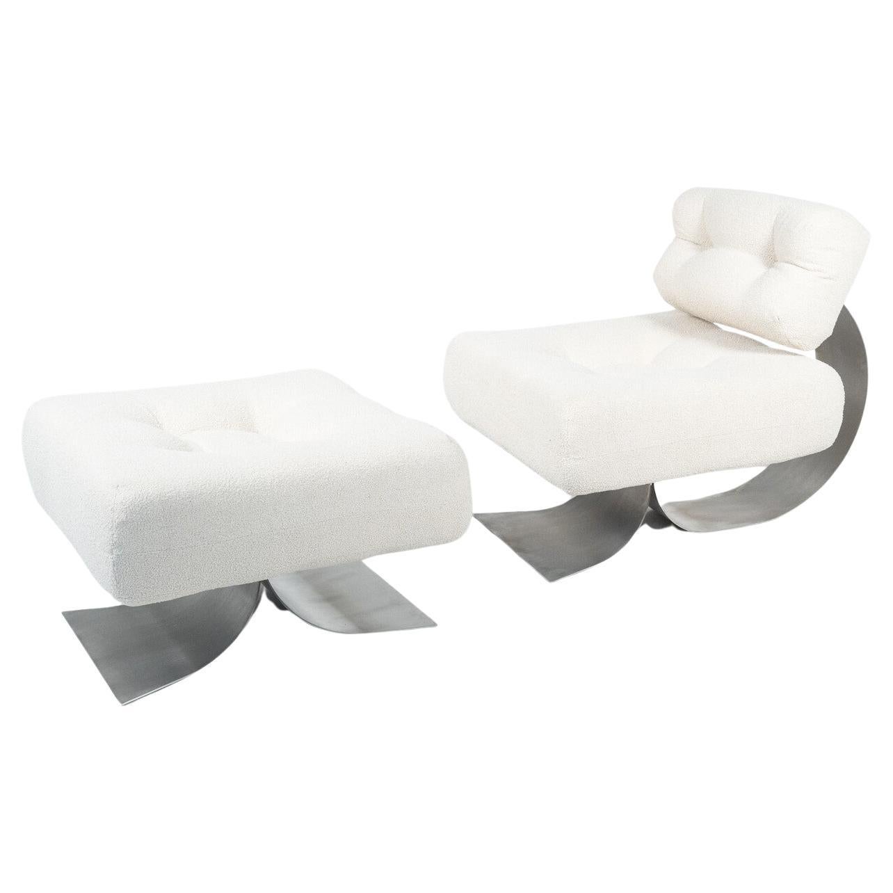 "Alta" Lounge Chair and Ottoman by Oscar Niemeyer for Mobilier International