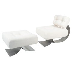 "Alta" Lounge Chair and Ottoman by Oscar Niemeyer for Mobilier International