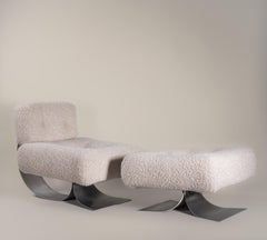 Alta Lounge Chair and Ottoman by Oscar Niemeyer