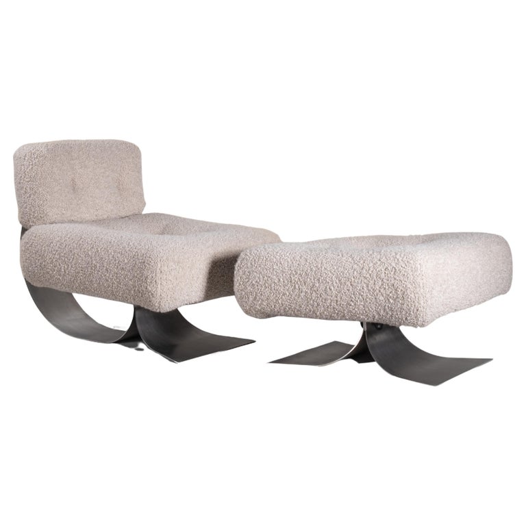 Alta Lounge Chair and Ottoman by Oscar Niemeyer For Sale