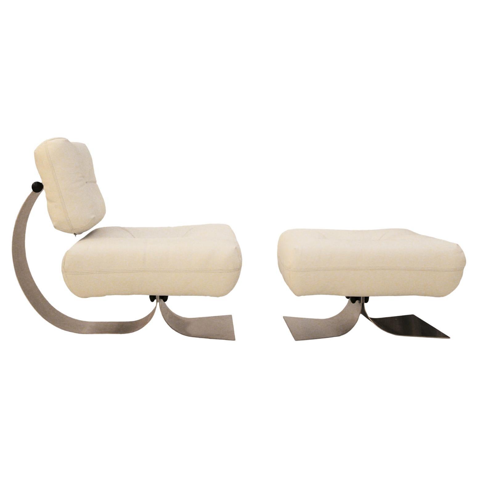 Retrofuturism "Alta" Model Lounge Chair Desgined by Oscar Niemeyer at  1stDibs