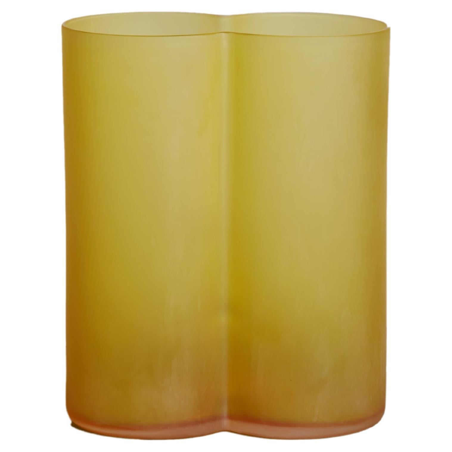 Altabella 23, Portare Acqua Al Mare Ochre Yellow Vase by Calori & Maillard For Sale