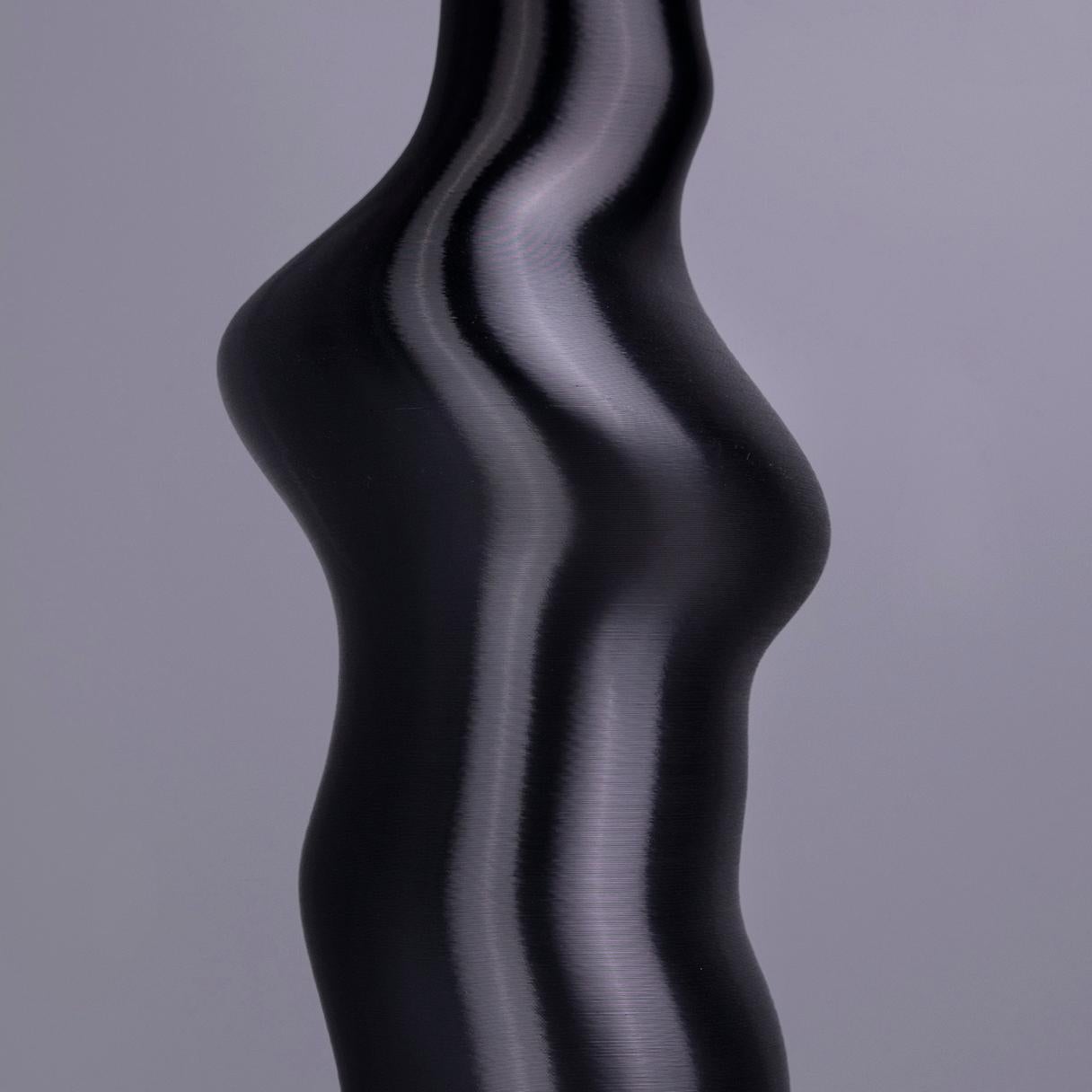 Altair, Black Contemporary Sustainable Vase-Sculpture In New Condition In Livorno, LI