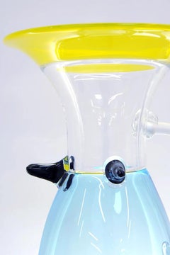 Vase à fleurs Altair en verre, par Ettore Sottsass pour la collection Memphis Milano