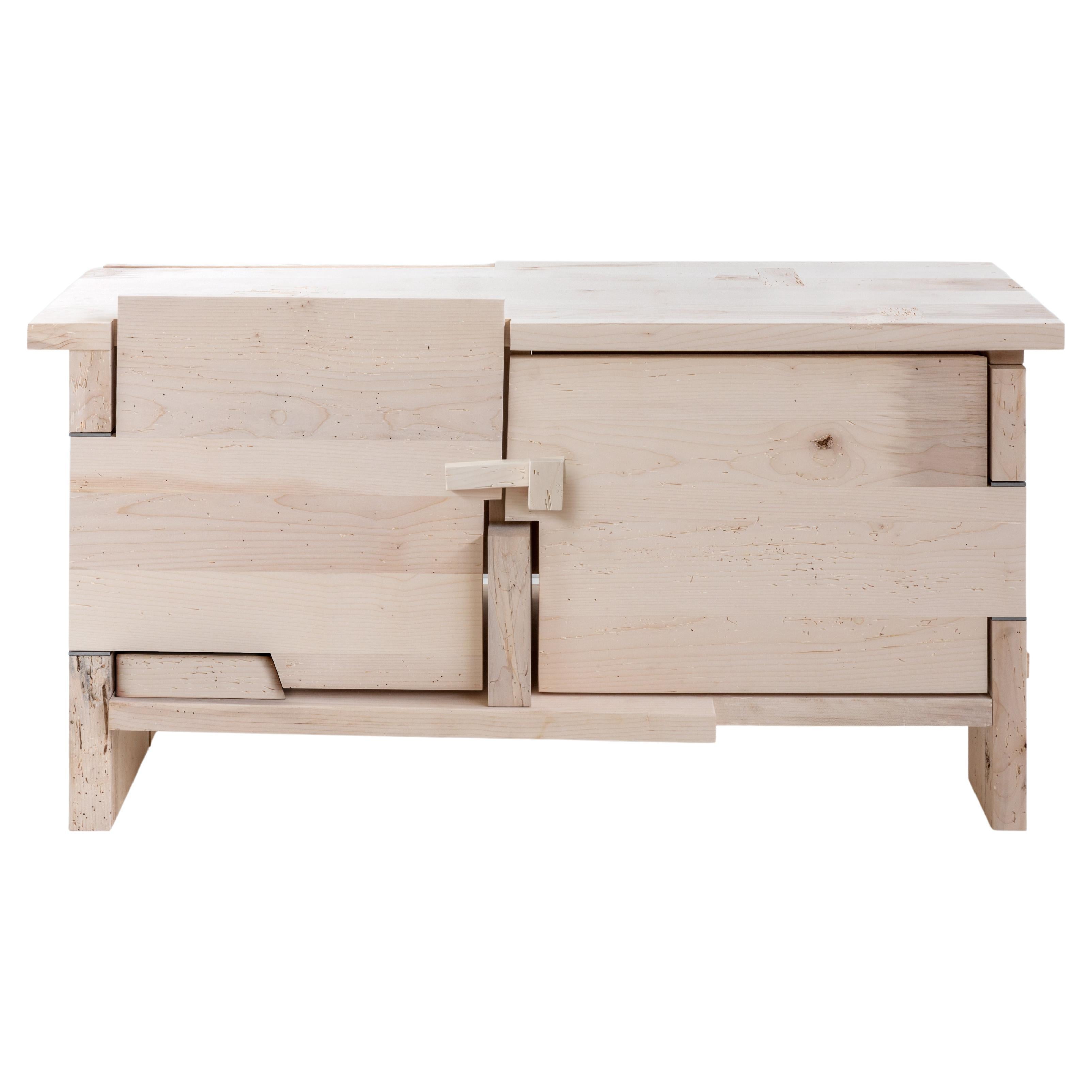 21st Century Altamira Buffet / sideboard in recovered Maple Solid Wood For Sale
