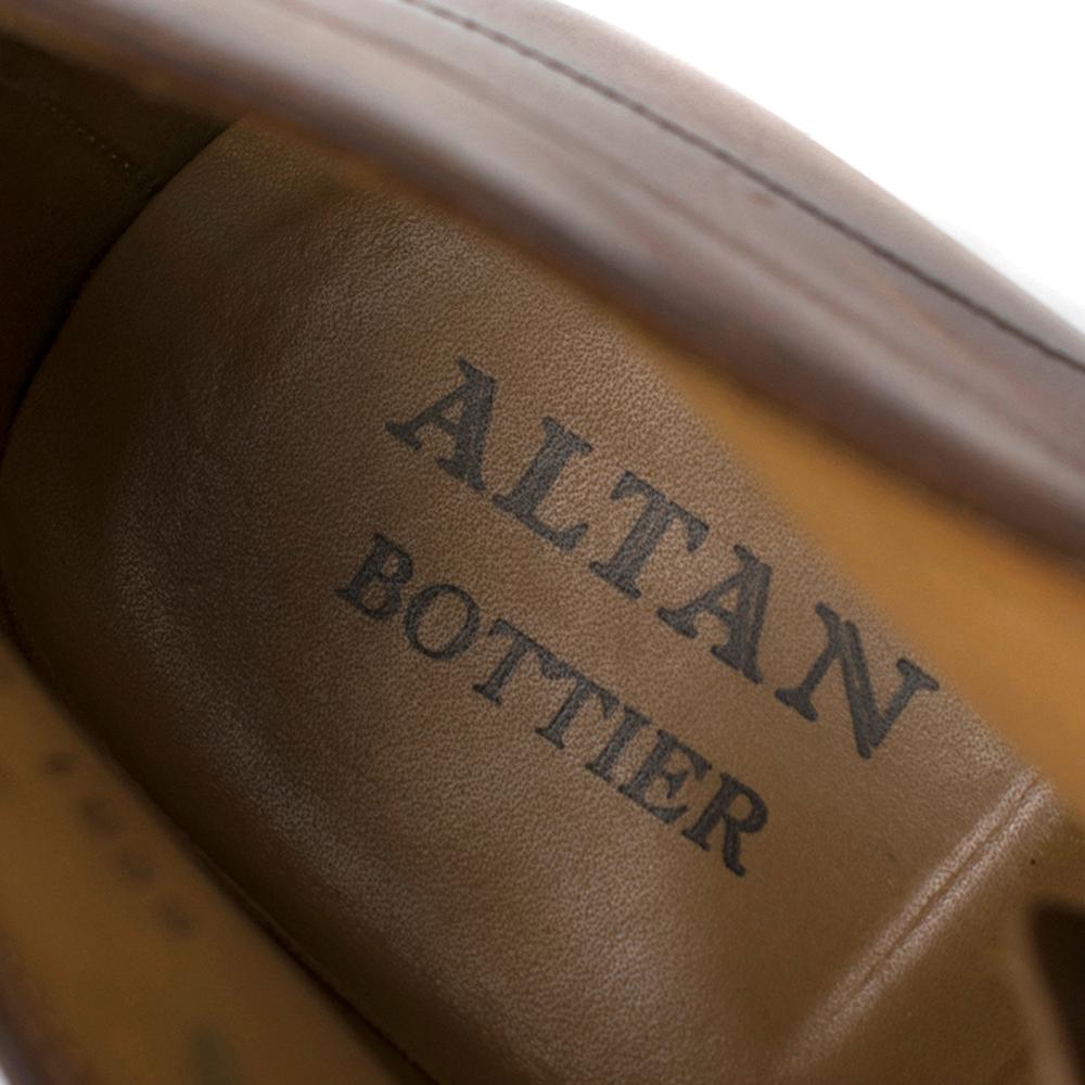 Men's Altan Bottier Brown Leather Captoe Dress Boots SIZE 8 For Sale