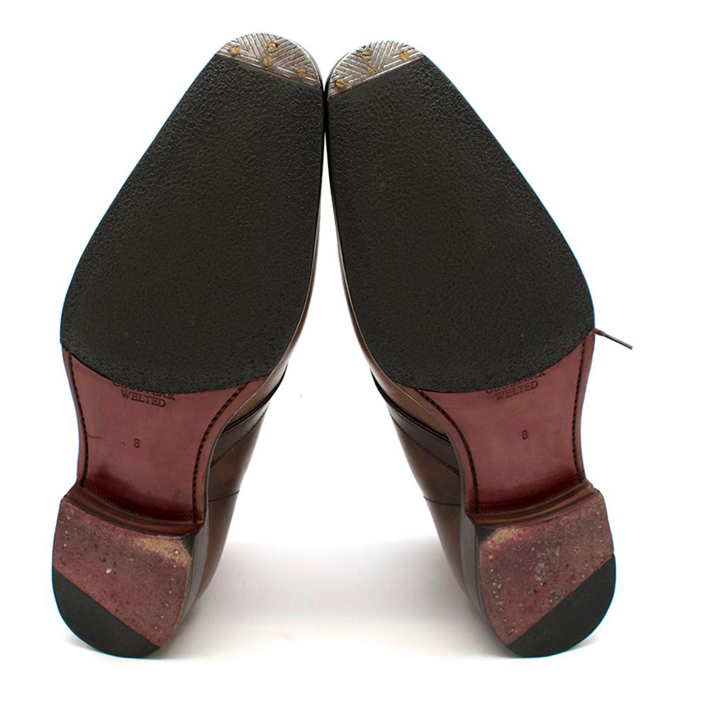 Altan Bottier Brown Leather Captoe Dress Boots SIZE 8 For Sale 1