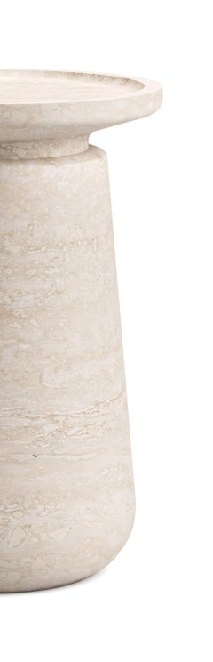 Altana Small Travertino Side Table by Ivan Colominas