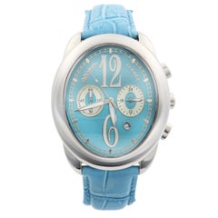 Altanus Flores Chrono Stahl Himmelblaue Quarz-Damenuhr 7826-LBLBLBL