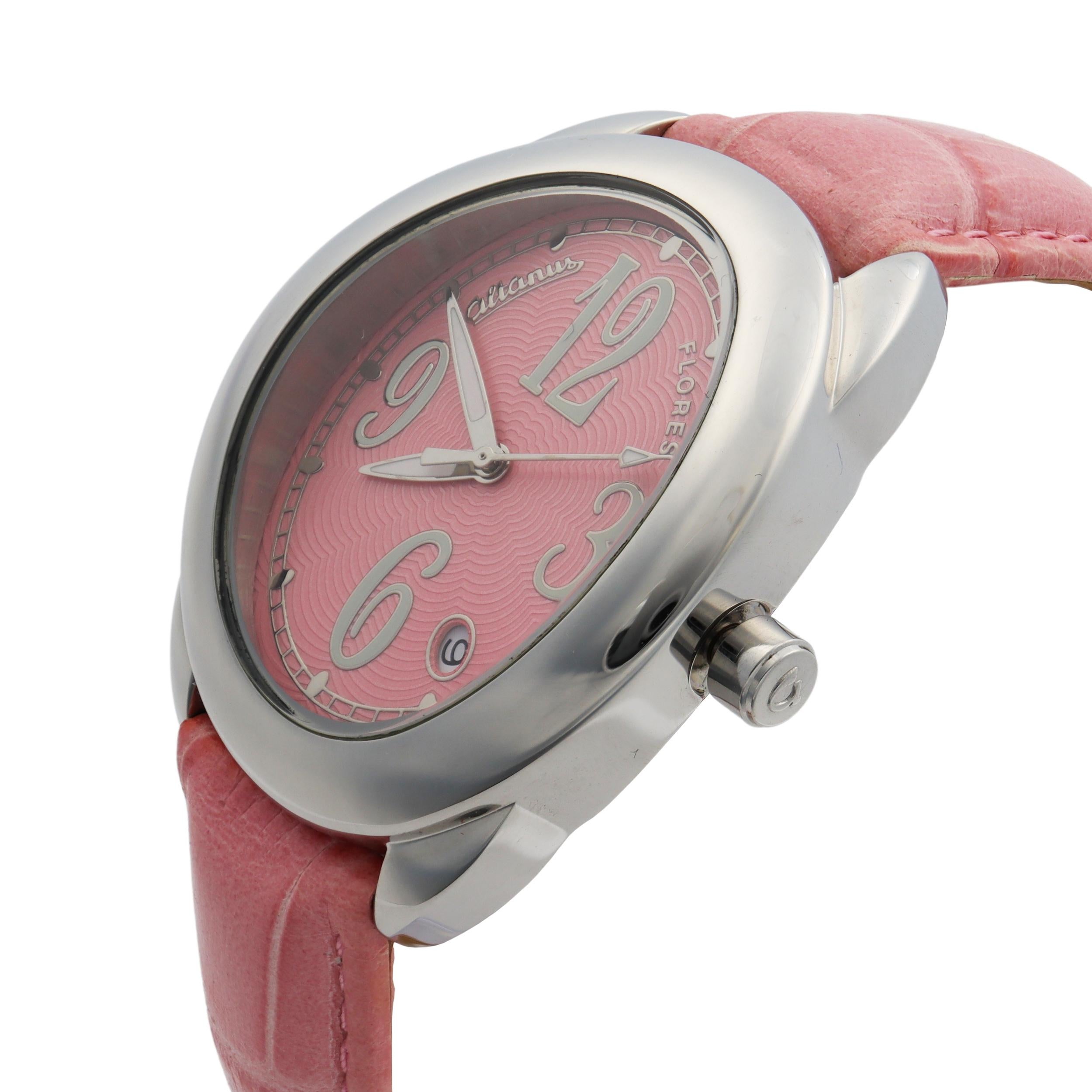 Unworn Altanus Flores Steel Pink Dial and Strap Quartz Ladies Watch. No Original Box and Papers are Included. Chronostore Presentation Box and Authenticity Card are included. Covered by 1-year Chronostore Warranty.
Details:
Brand Altanus
Department