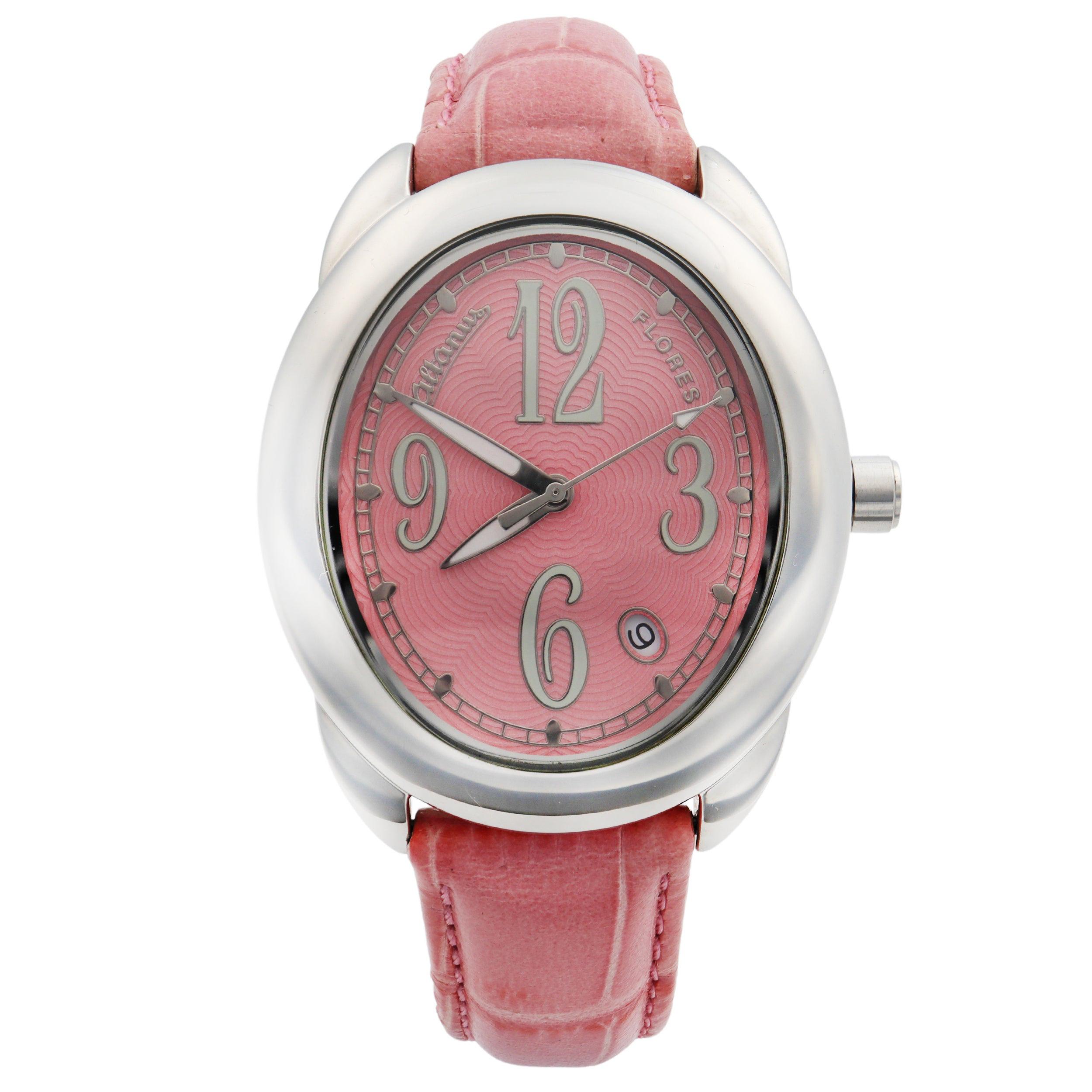 Altanus Flores Steel Pink Dial and Strap Quartz Ladies Watch 16076-PKPK ...
