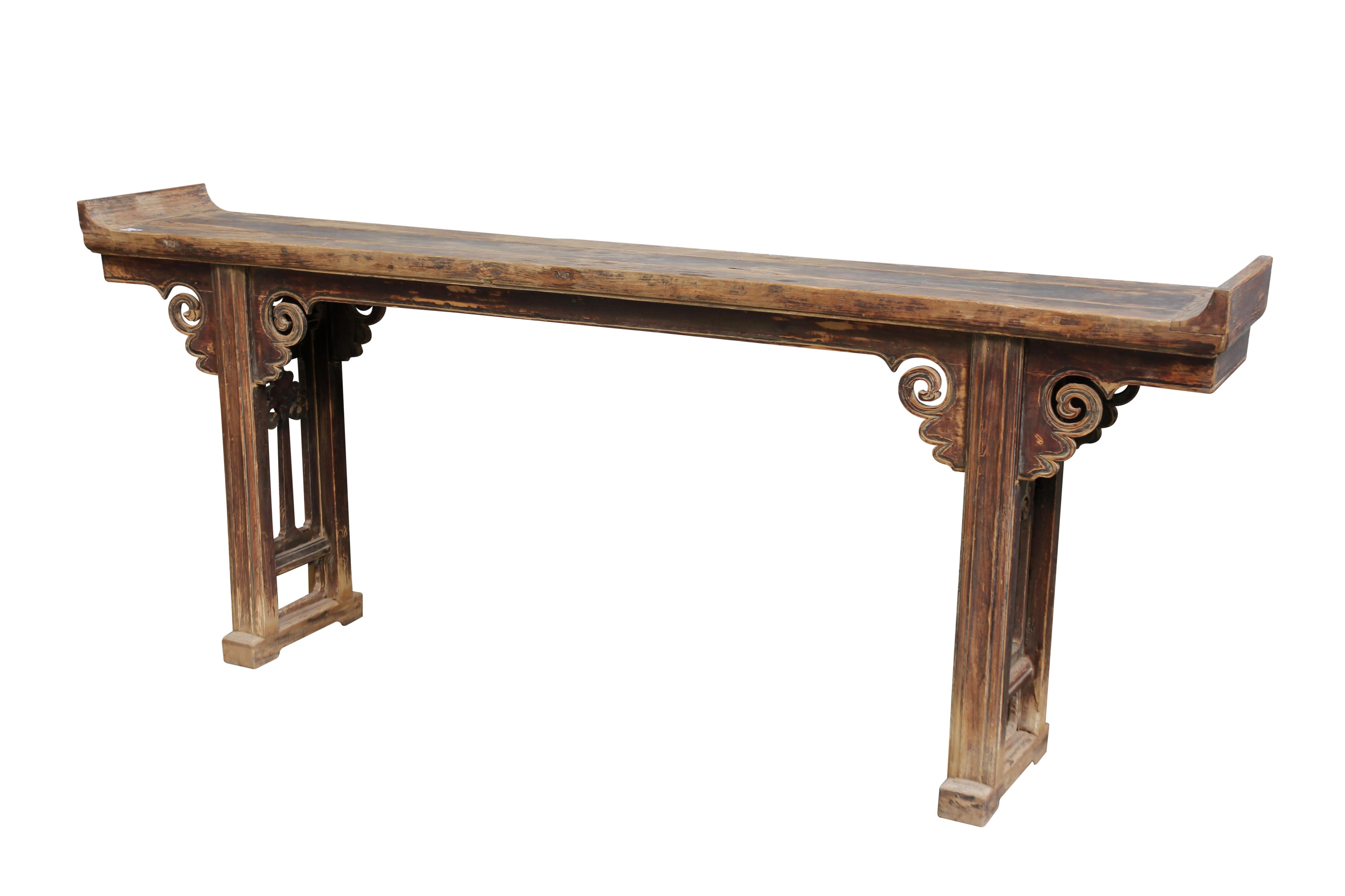 Chinese Altar Table with Cloud Spandrels For Sale