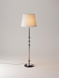 Lampada da terra Alte in ottone massiccio, bronzo e tessuto di Studio A di Marine Breynaert