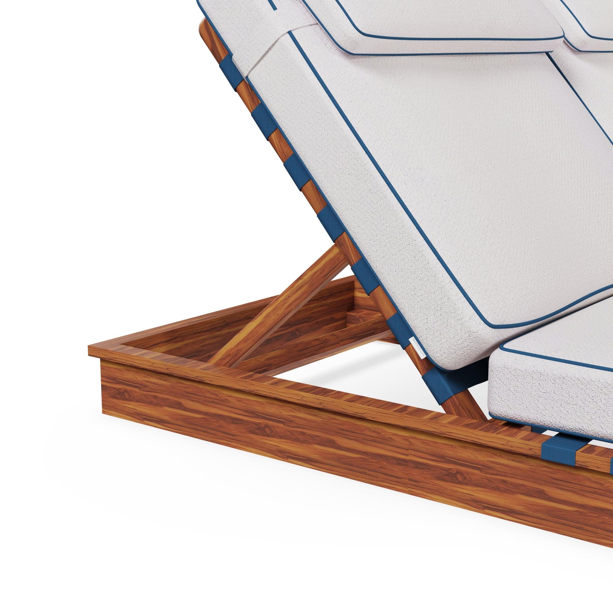 XXI secolo e contemporaneo Lettino Altea Doppio per Esterni con Schienale in Corde Intrecciate in vendita