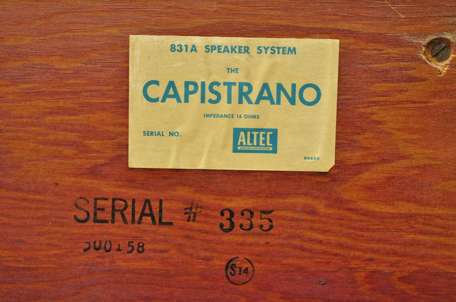 Altec 831A Capistrano Speaker System Mid-Century Modern Walnut Console Case 3