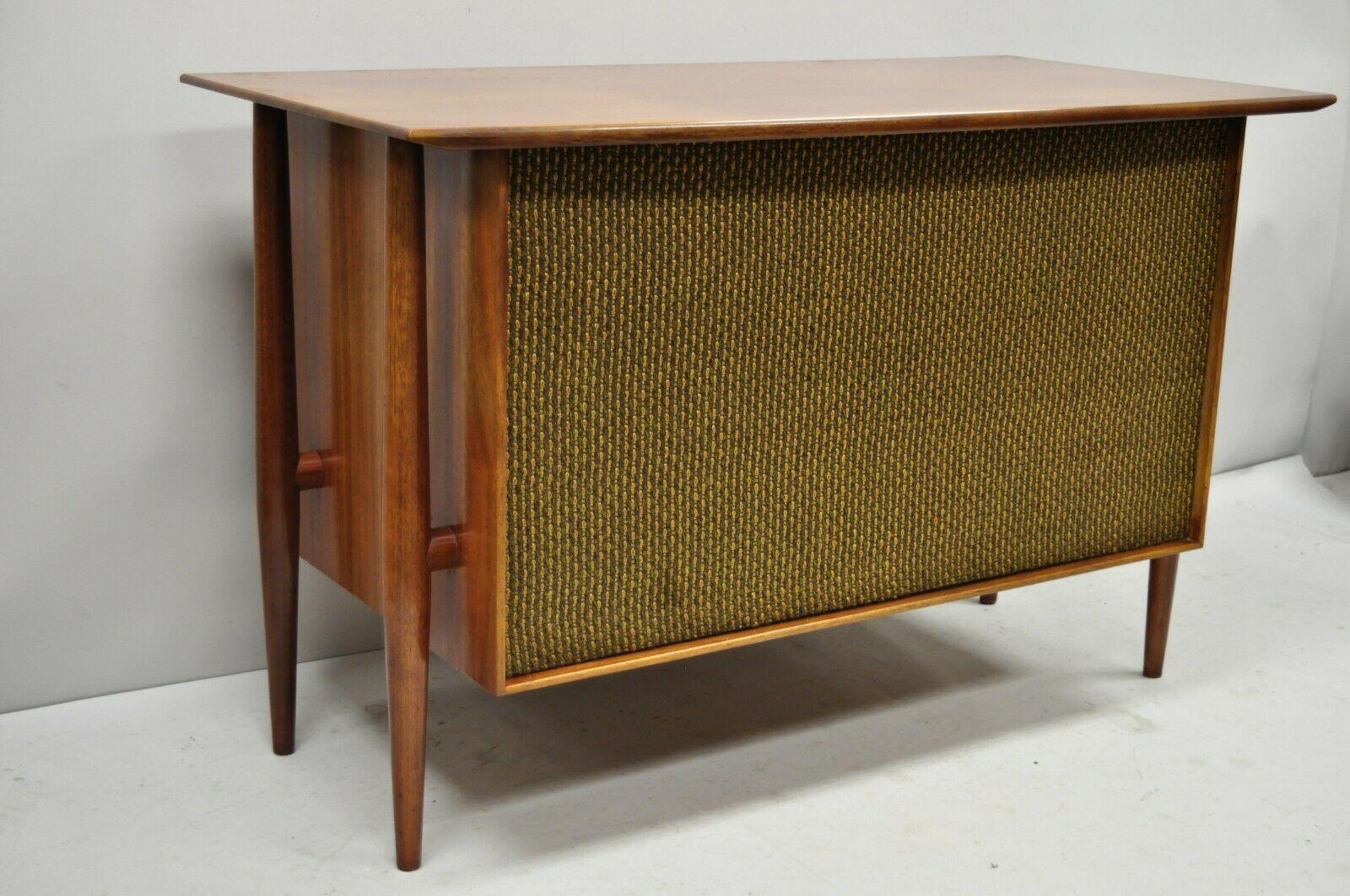 Altec 831A Capistrano Speaker System Mid-Century Modern Walnut Console Case 4