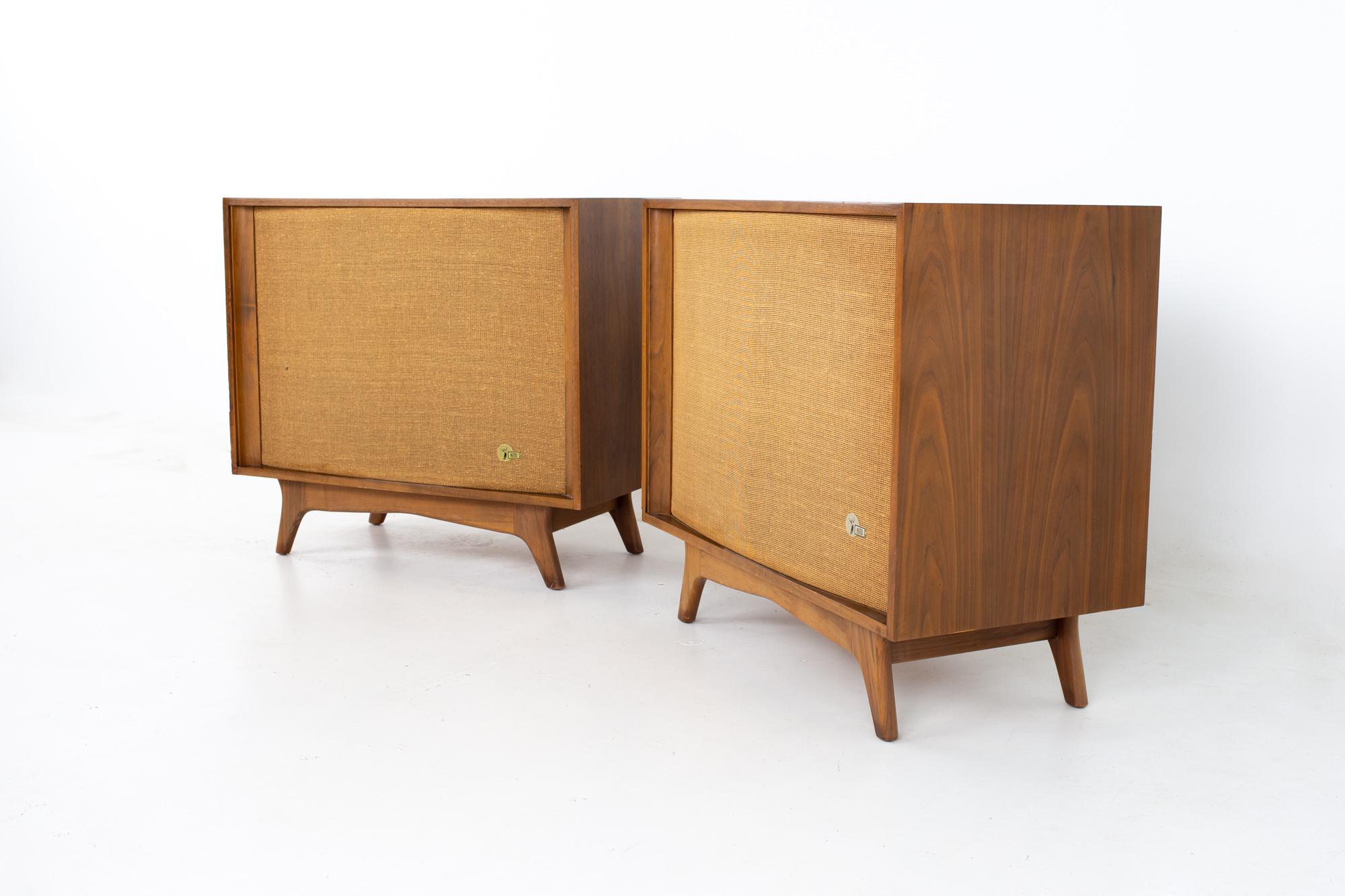 Altec Lansing mid century 838A The Carmel Speakers - A pair
Each speaker: 35 wide x 18 deep x 31.25 inches high

All pieces of furniture can be had in what we call restored vintage condition. That means the piece is restored upon purchase so it’s