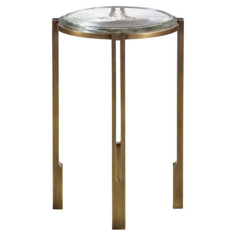 Alter Occasional Table in Metal and Cast Glass For Sale at 1stDibs