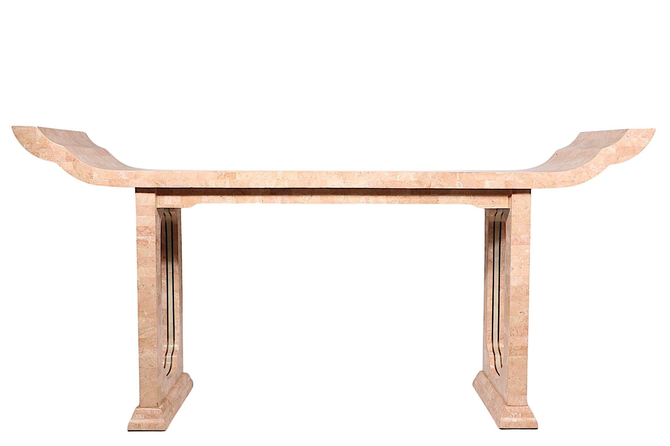Hollywood Regency Alter Table Form Console Table by Maitland Smith For Sale