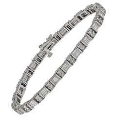 Princess Cut Matched 7.0 Carat Diamond Channel Set Tennis Bracelet For Sale  at 1stDibs | matching tennis bracelet