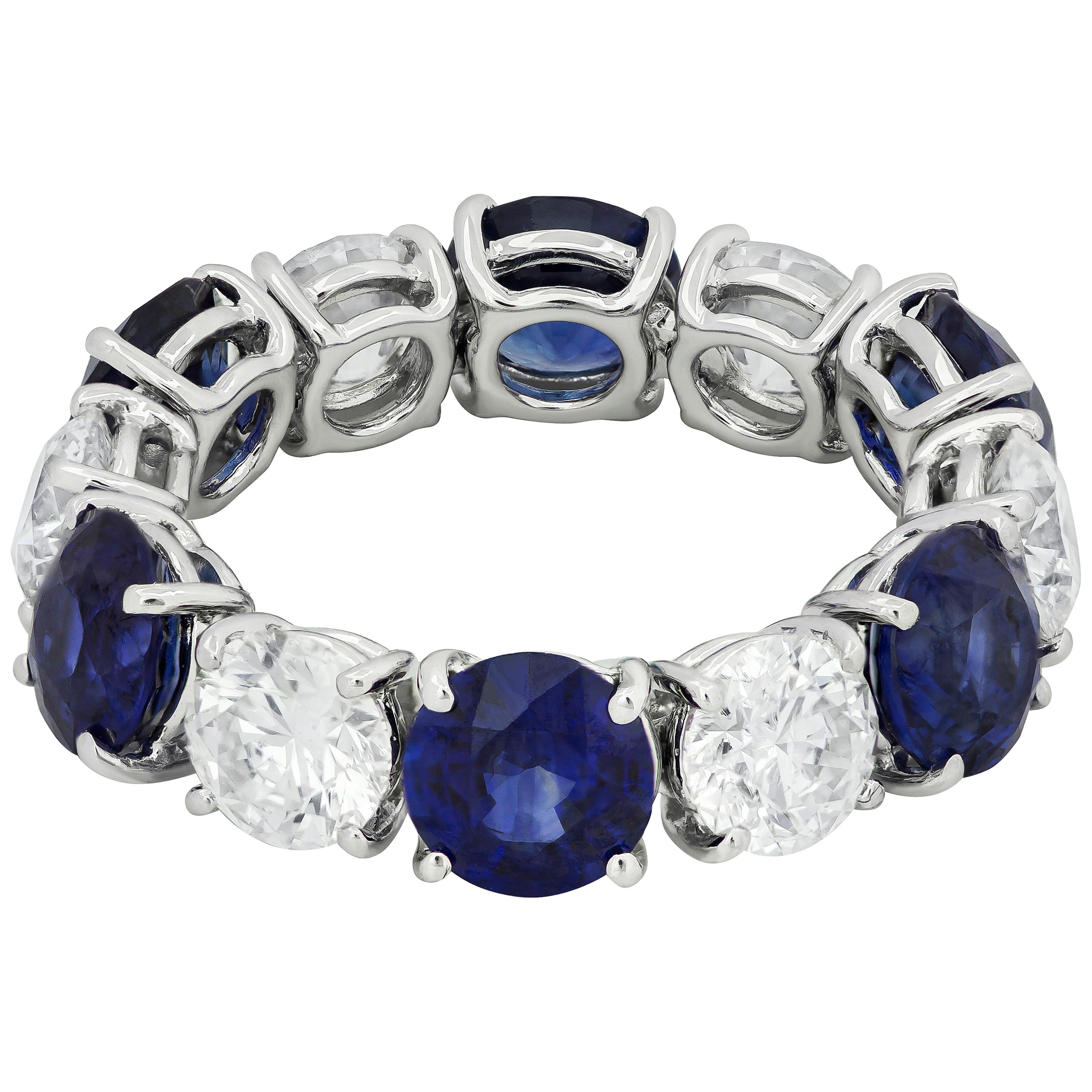 Flexible Diamond Eternity White Gold Wedding Band For Sale at 1stdibs