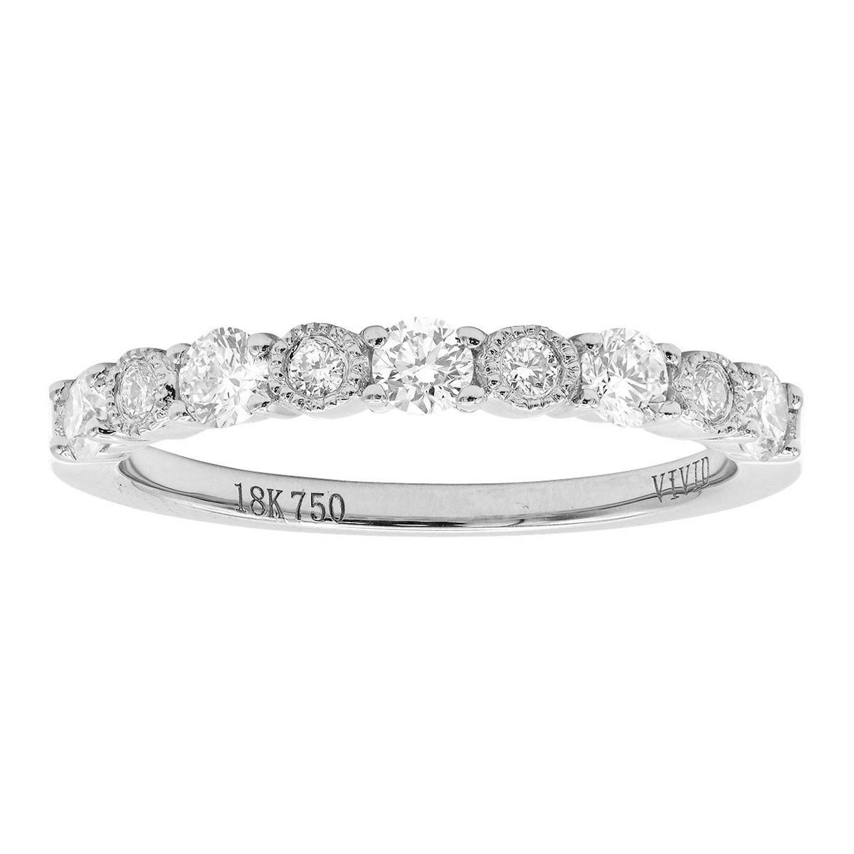 Alternating Diamond Setting Ring For Sale