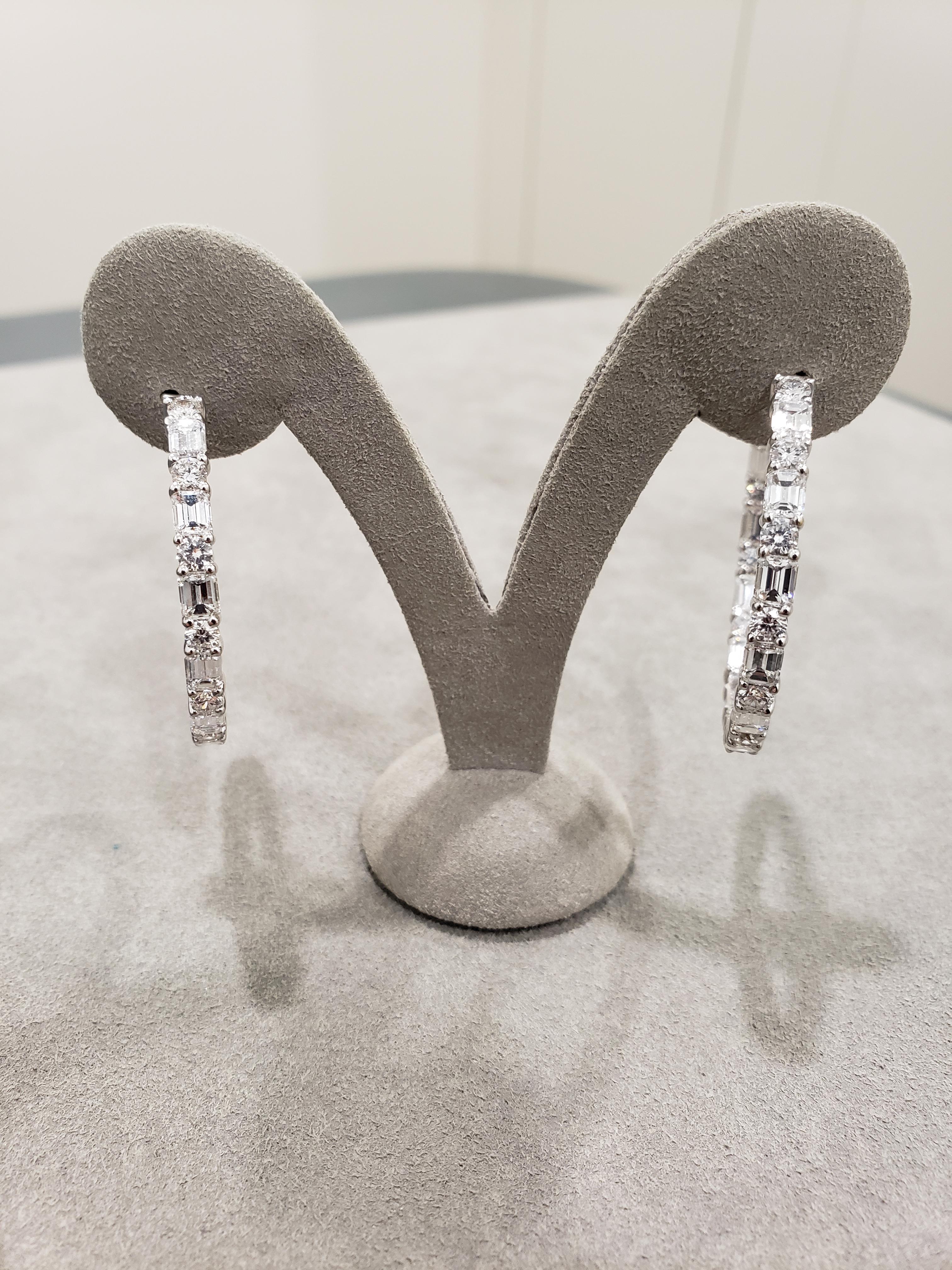 40mm diamond hoop earrings