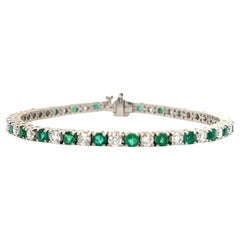 alternating emerald bracelet