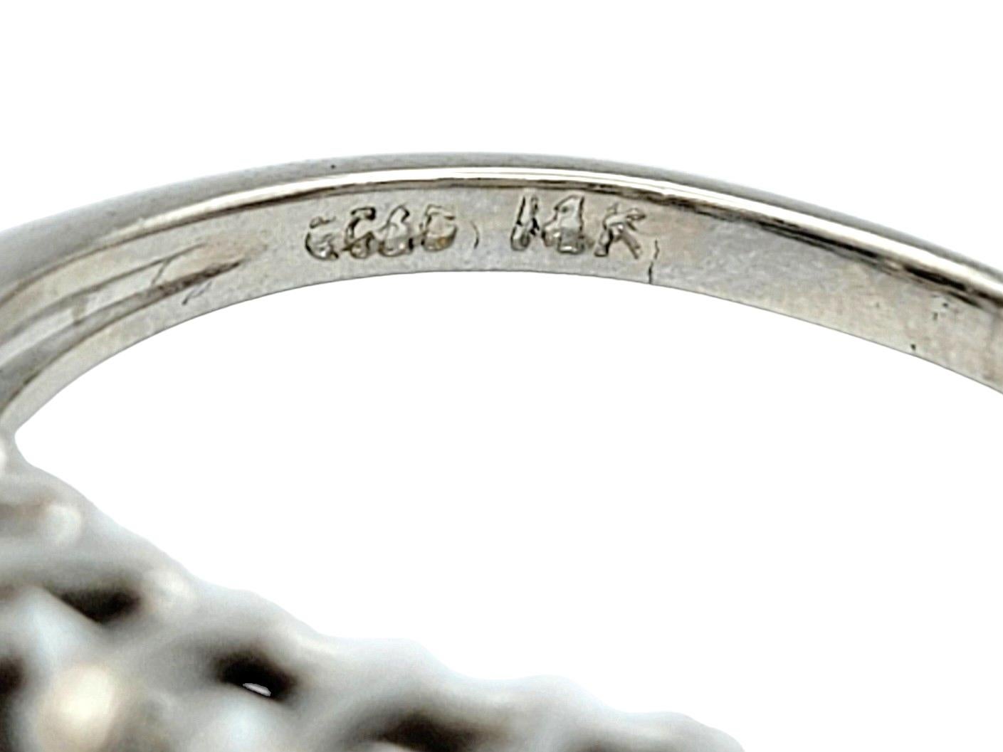 Abwechselnd Marquise und konische Baguette-Diamantbandring 14 Karat Weißgold Damen