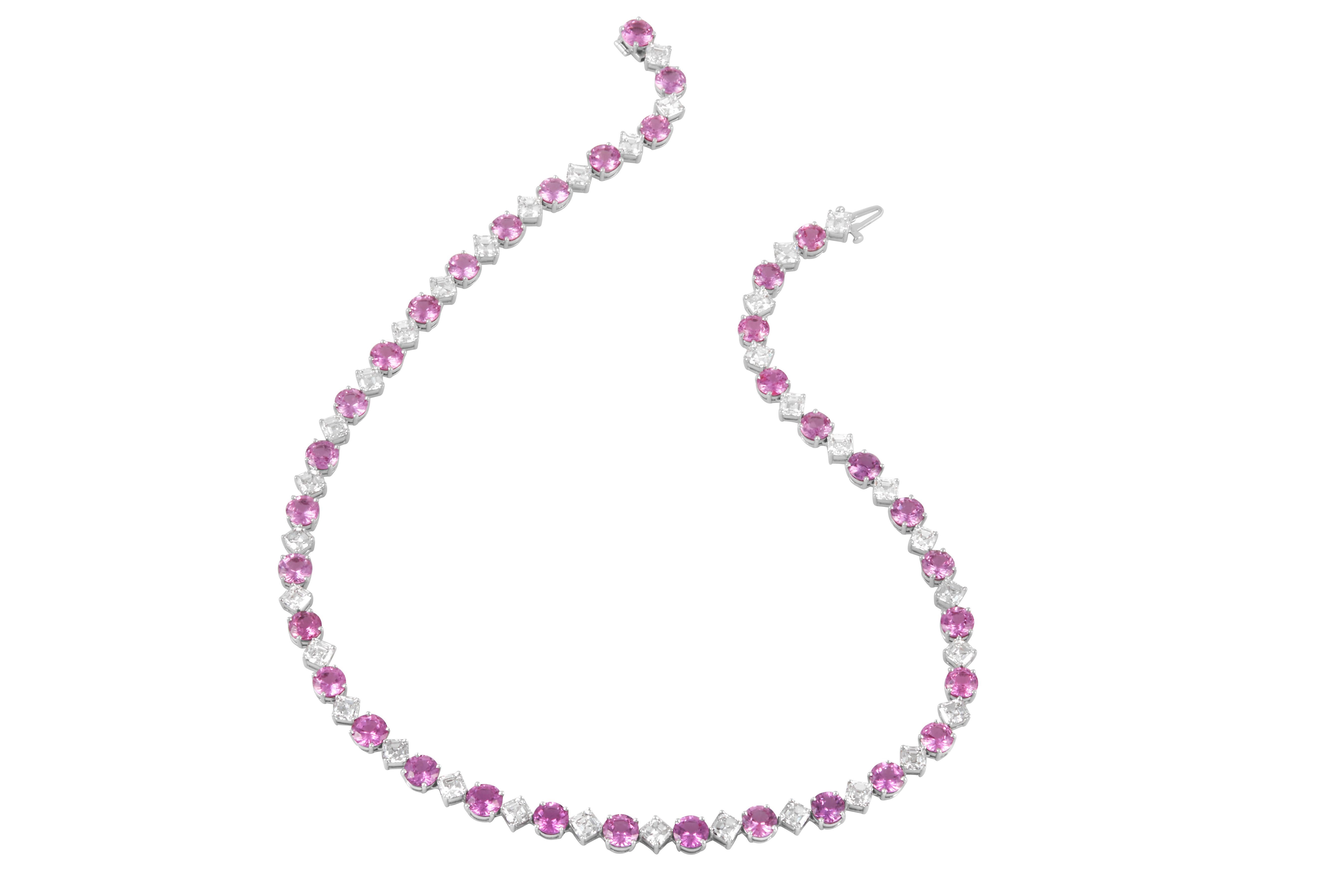 pink and purple necklace