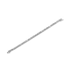 Roman Malakov 6.60 Carats Total Alternating Mixed-Cut Diamond Tennis Bracelet