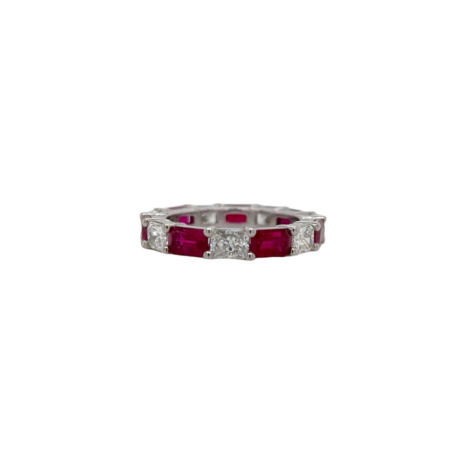 diamond and ruby eternity ring