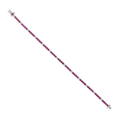 Alternative 3,81cts Rubin Diamant Sleek Armband 18k Solid White Gold