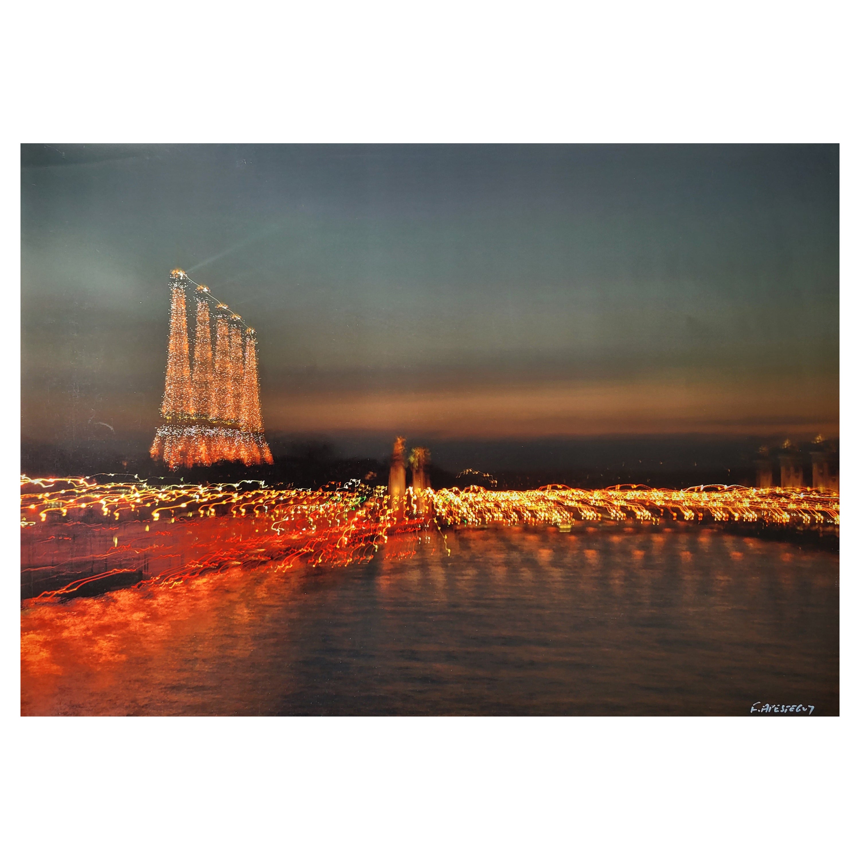 Photo à jet d'encre Francis Apesteguy « Mouvements orientaux sur la Seine »
