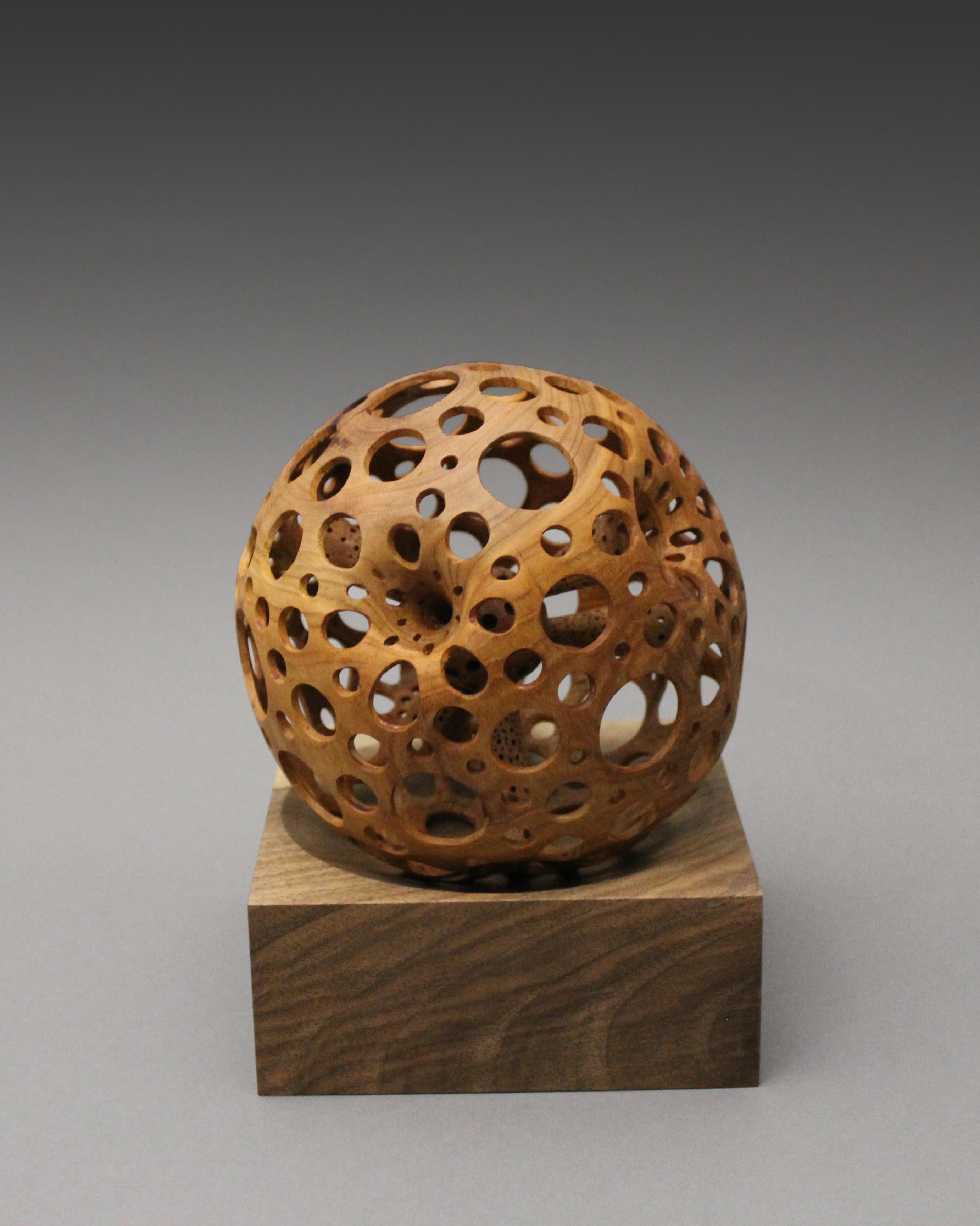 Hand-Carved Alternative World, wood sculpture by Nairi Safaryan For Sale