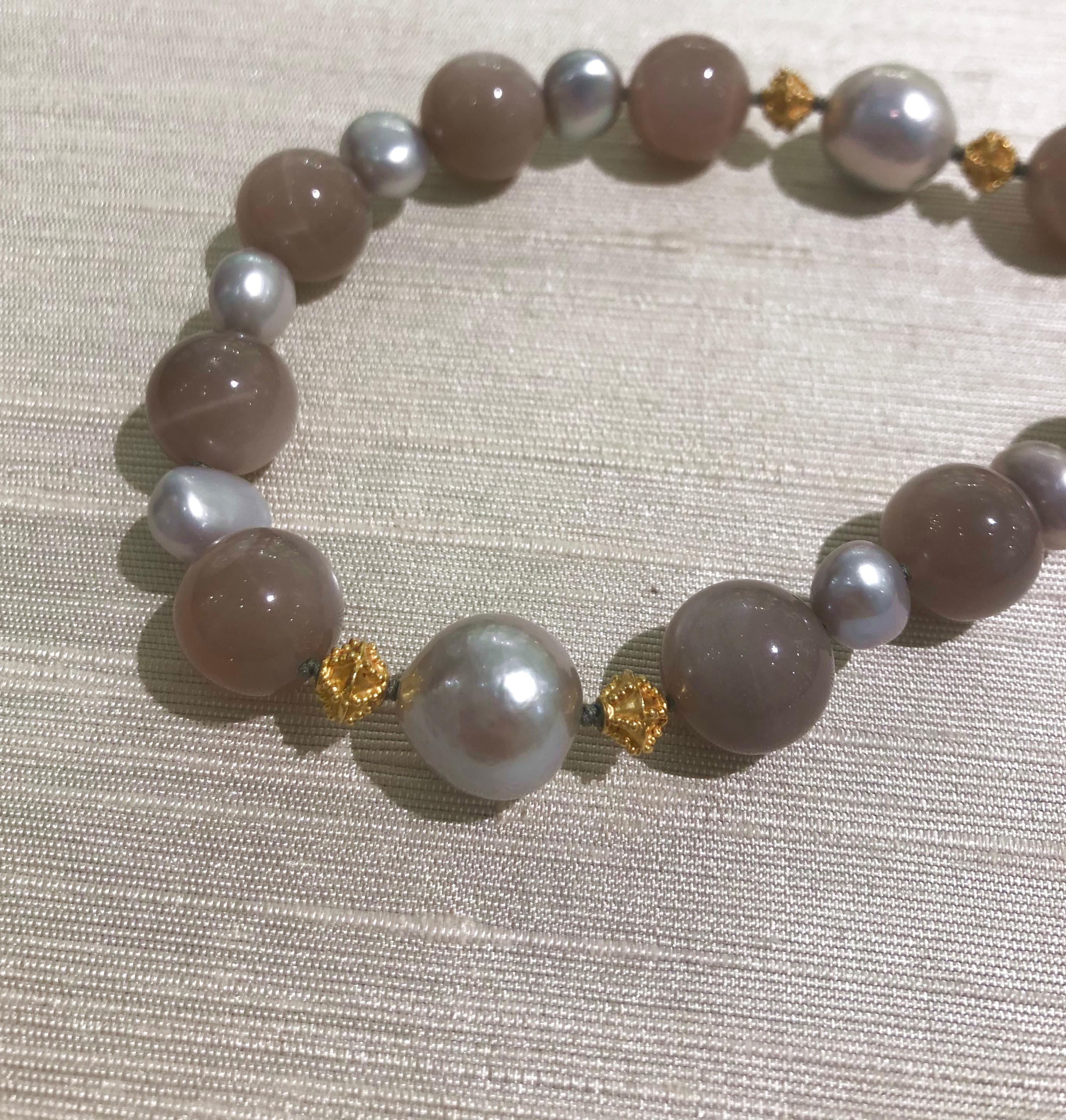 grey bead necklace