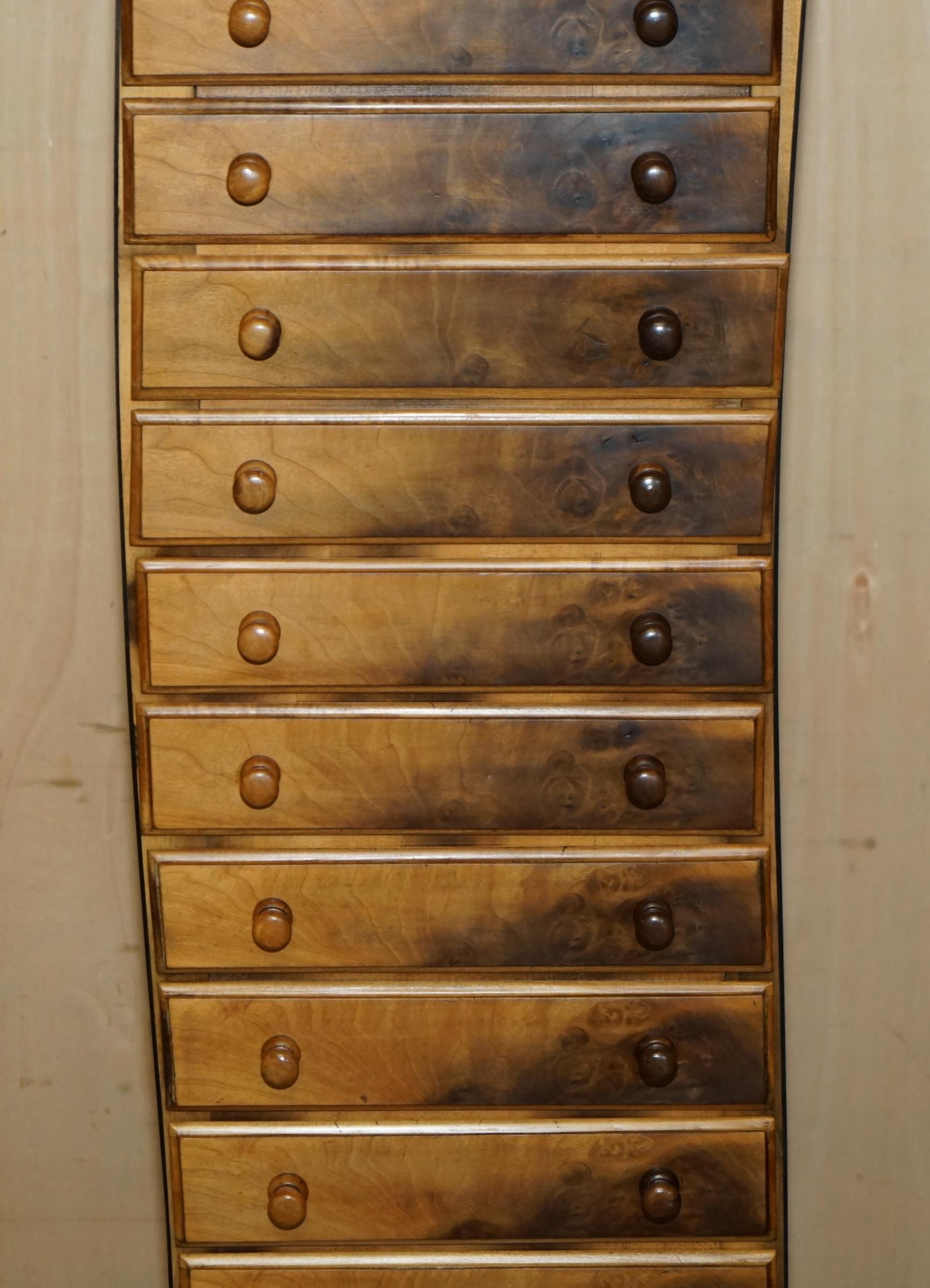 Hand-Crafted ALTHORP ESTATE 1.6 METER SERPENTINE GRADUATED DRAWER TALLBOY CHEST OF DRAWERs For Sale