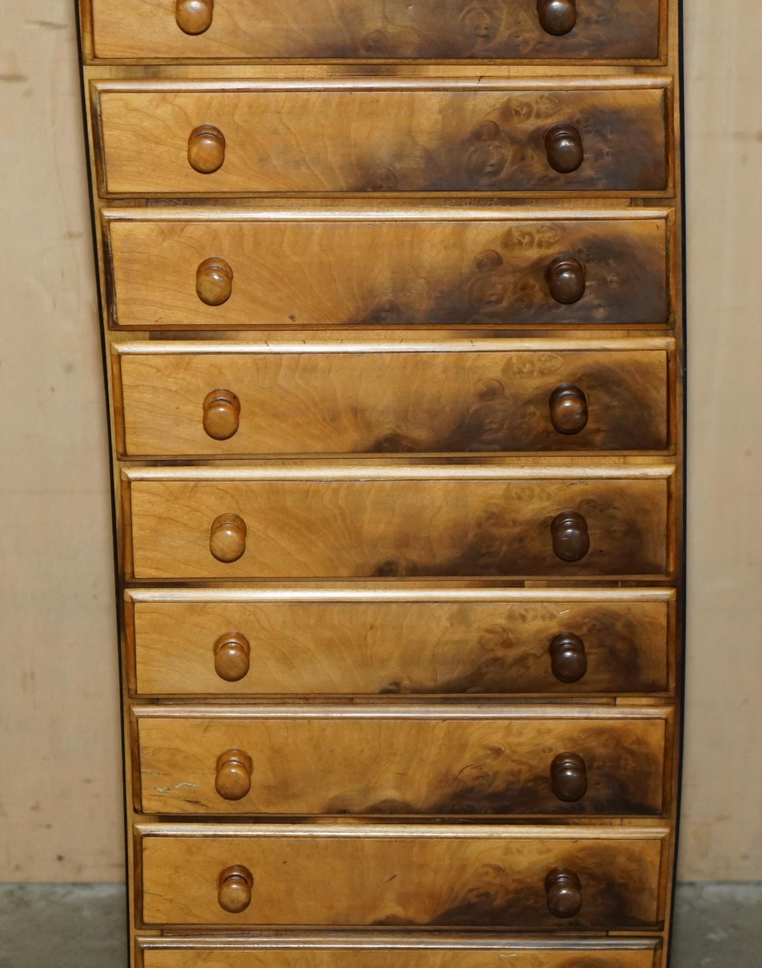 20th Century ALTHORP ESTATE 1.6 METER SERPENTINE GRADUATED DRAWER TALLBOY CHEST OF DRAWERs For Sale
