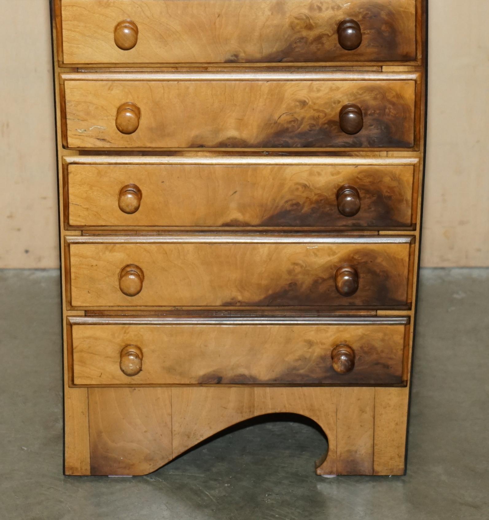 Wood ALTHORP ESTATE 1.6 METER SERPENTINE GRADUATED DRAWER TALLBOY CHEST OF DRAWERs For Sale