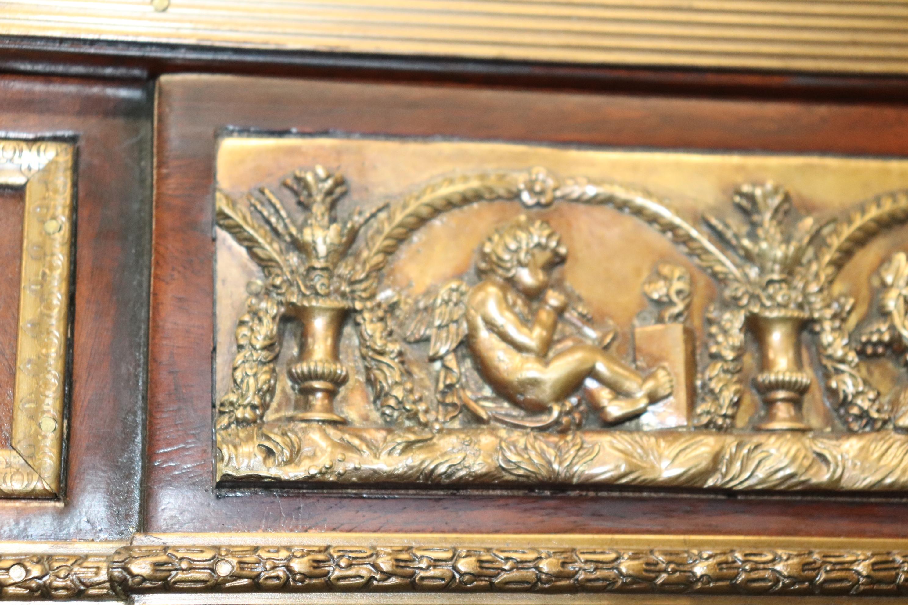 Althorpe Collection Burled Walnut Bronze Mount Vitrine Cherub Cabinet Circa 2000 6