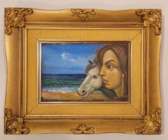 Acrylic on Canvas -- Woman with Horse