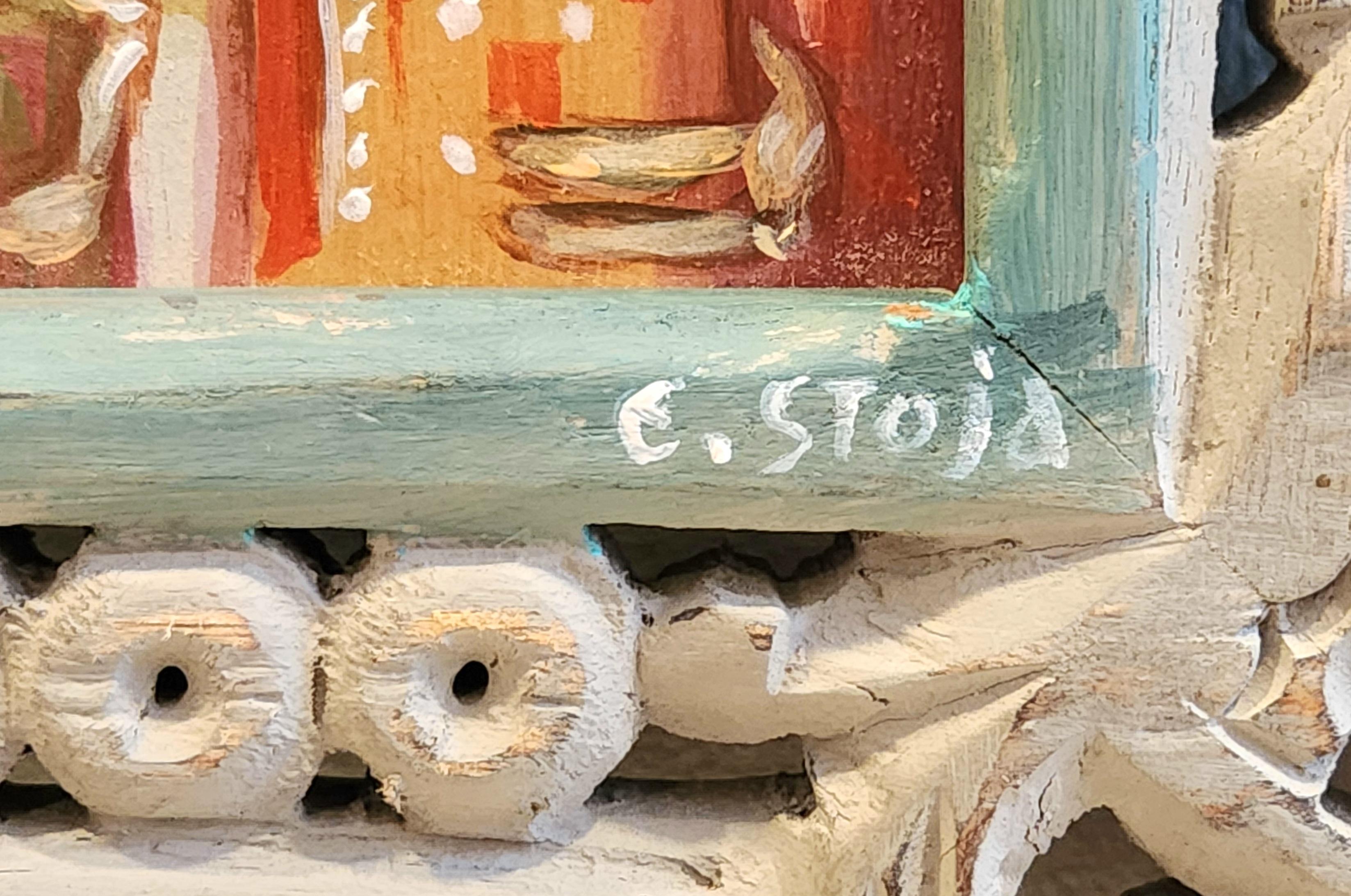 Acrylique sur bois -  Saint-Nicolas - Painting de Altin Stoja
