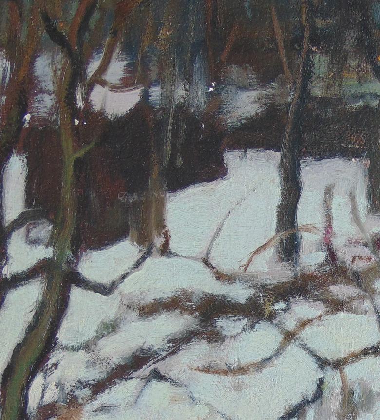Snowy Undergrowth - Painting by Altmann Alexander